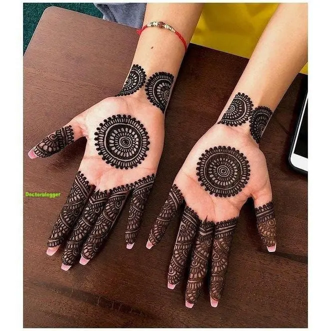 circle mehndi designs