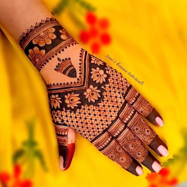 easy backhand mehndi designs