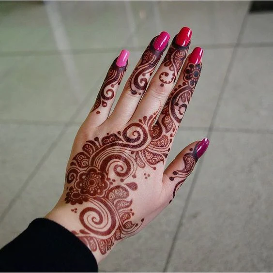 easy backhand mehndi designs