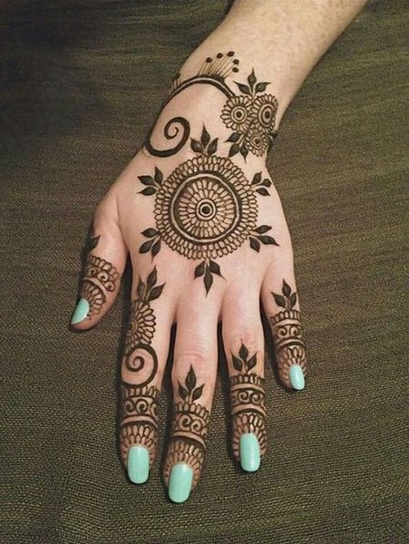 easy backhand mehndi designs