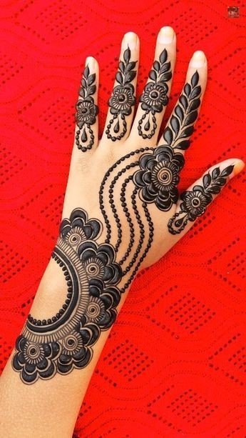 easy backhand mehndi designs