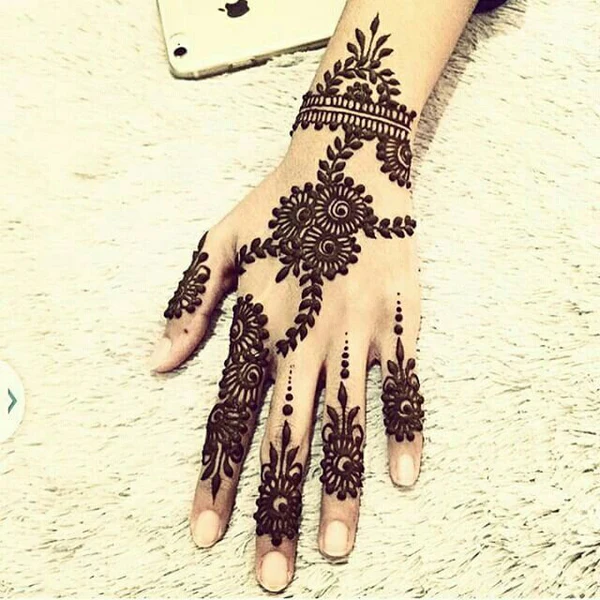 easy backhand mehndi designs