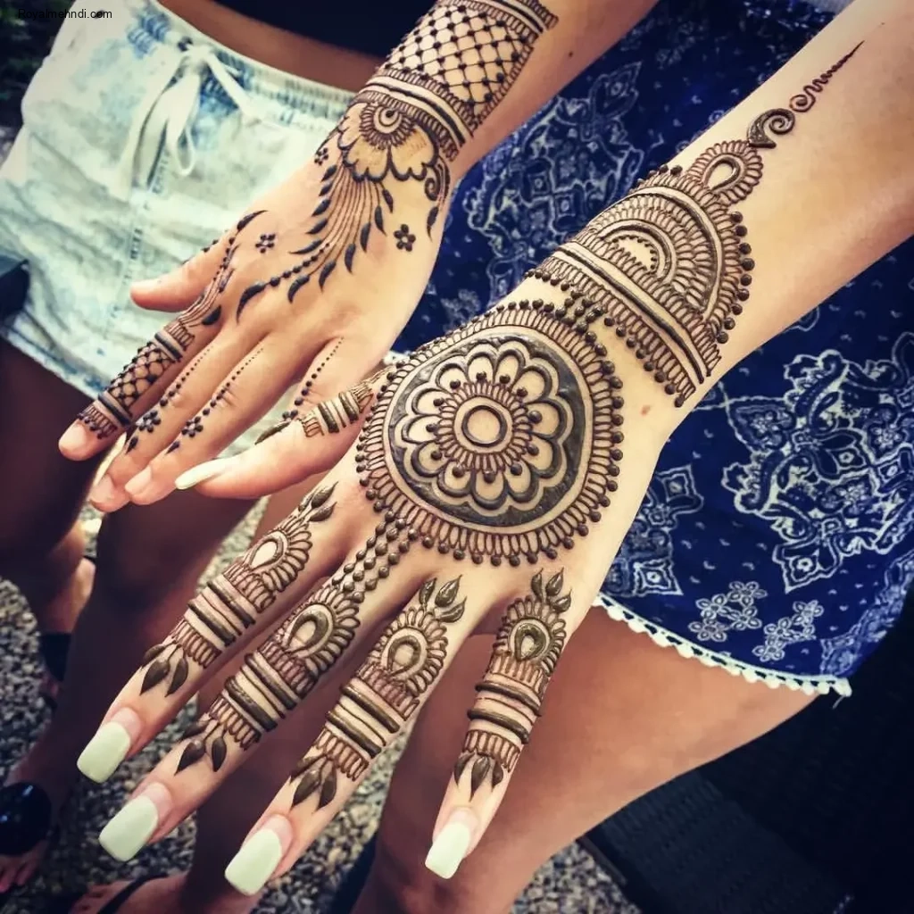 circle mehndi designs