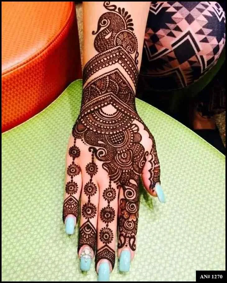 easy arabic mehndi design back hand