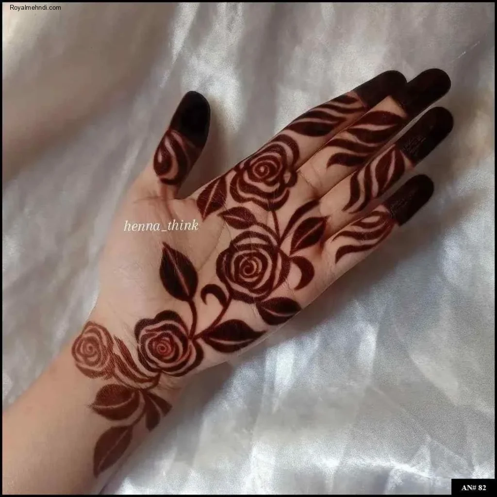 flower stylish back hand mehndi design