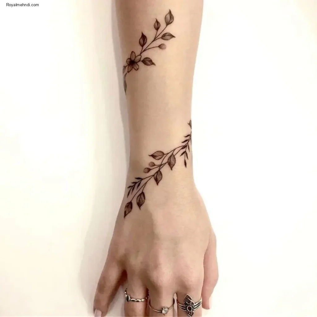 simple arabic mehndi design back hand