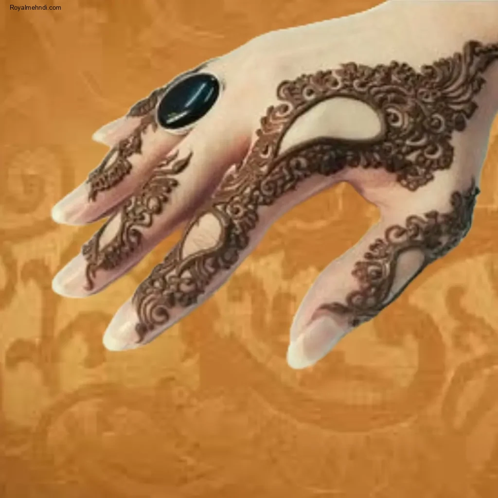 arabic rose mehndi design back hand