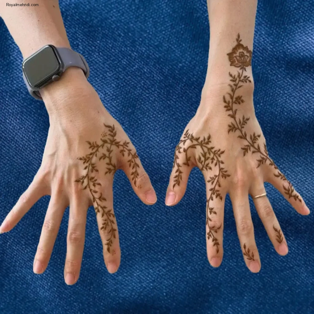 back hand arabic mehndi design