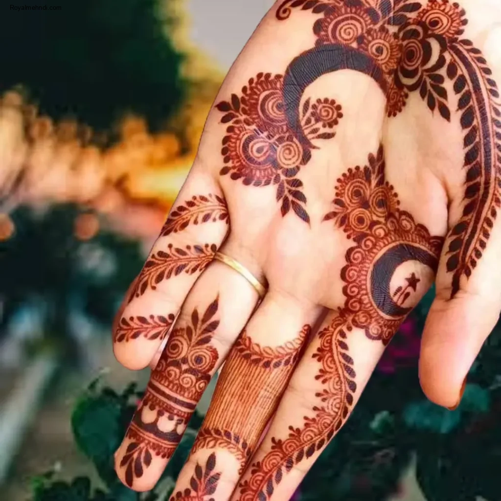 mehndi design back hand arabic