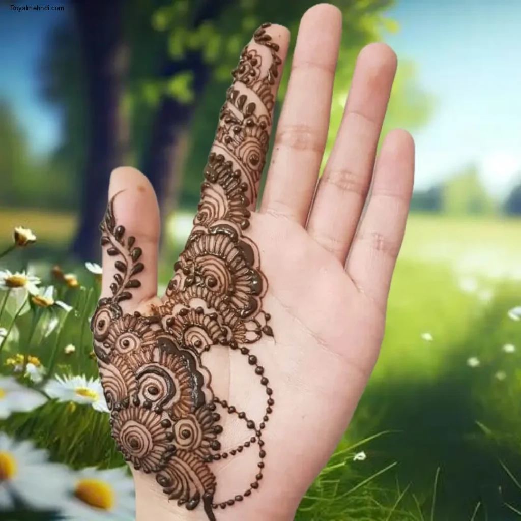 simple arabic mehndi design 2024 back hand