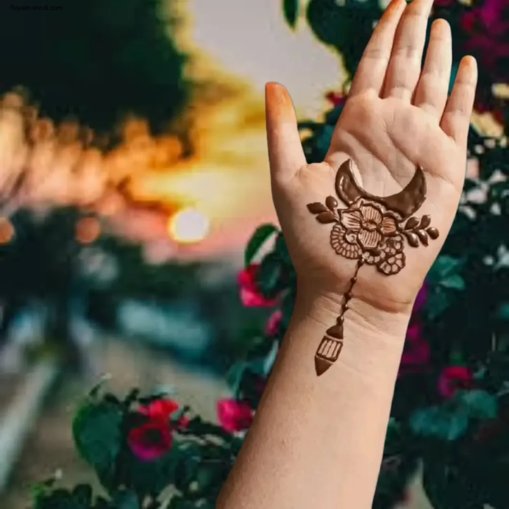 arabic rose mehndi design back hand