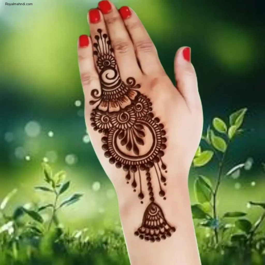 arabic rose mehndi design back hand