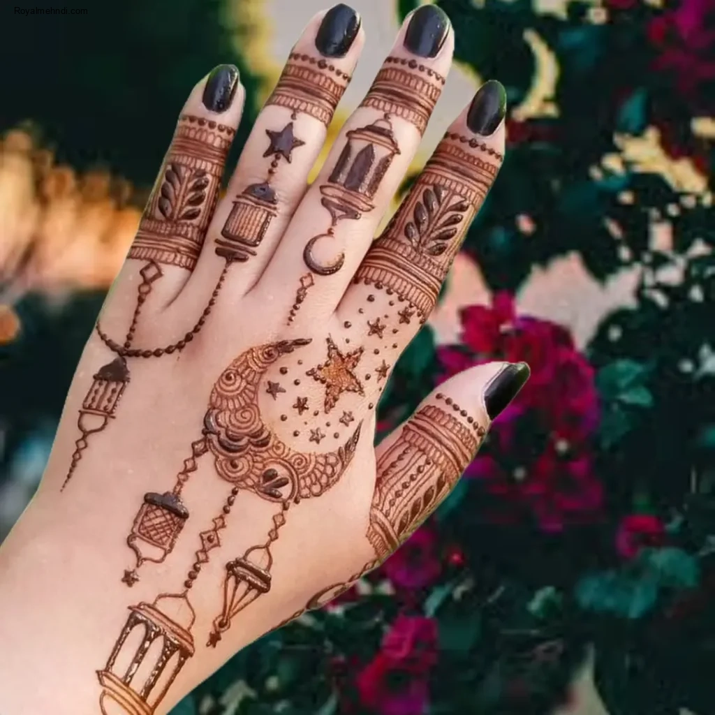mehndi design back hand arabic