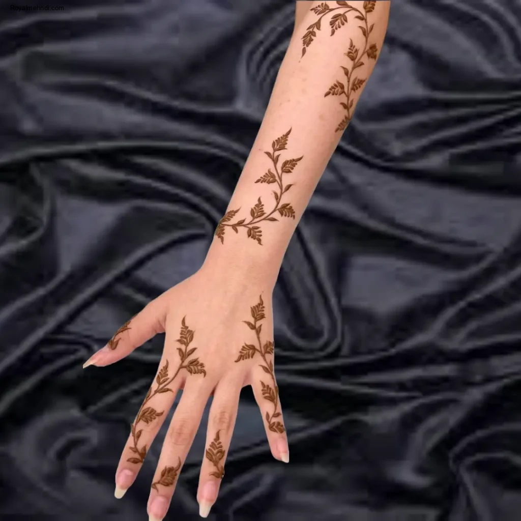 arabic rose mehndi design back hand