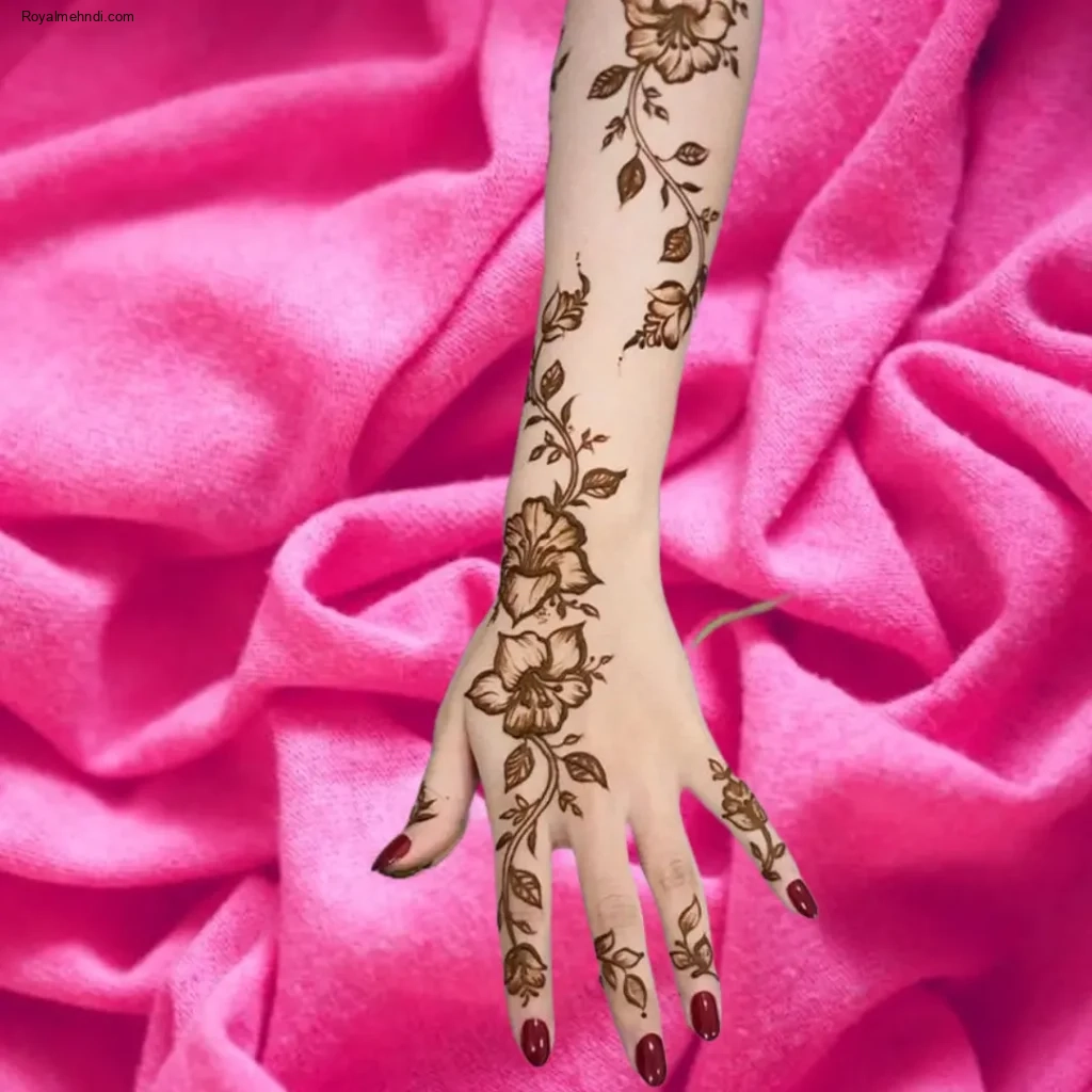 simple arabic mehndi design 2024 back hand