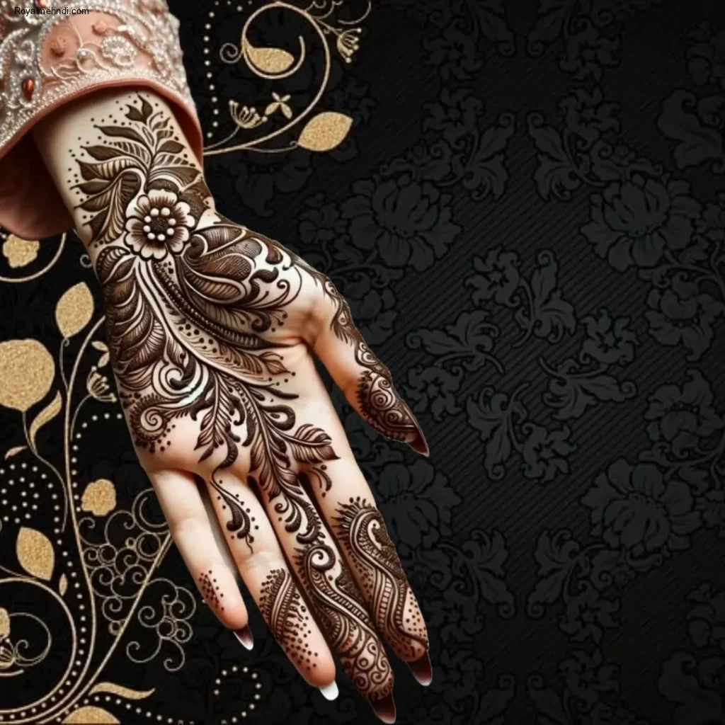 back hand arabic mehndi design