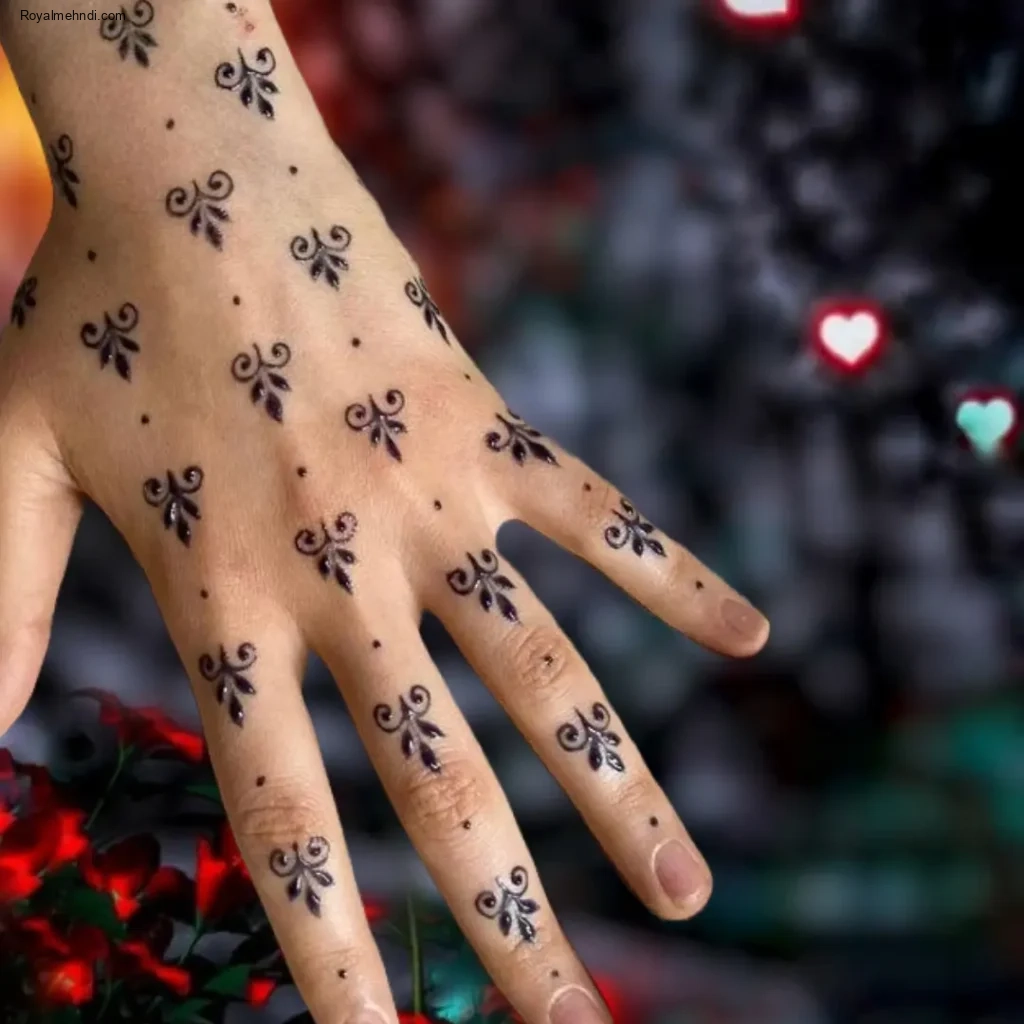 arabic rose mehndi design back hand