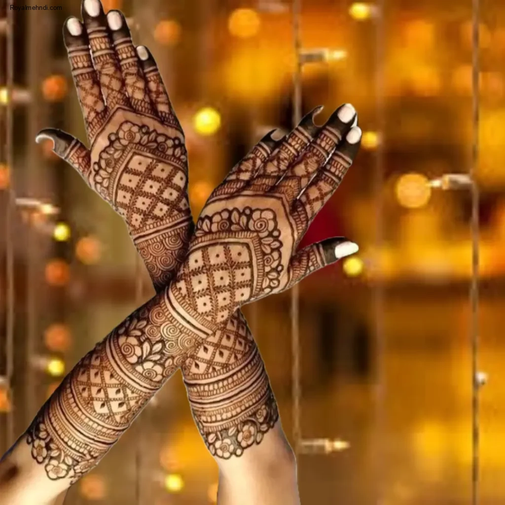 simple arabic mehndi design 2024 back hand