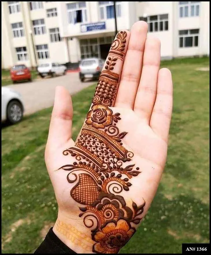mehndi design back hand arabic