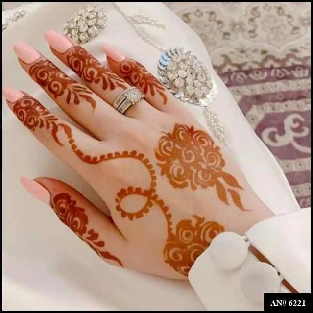 arabic rose mehndi design back hand