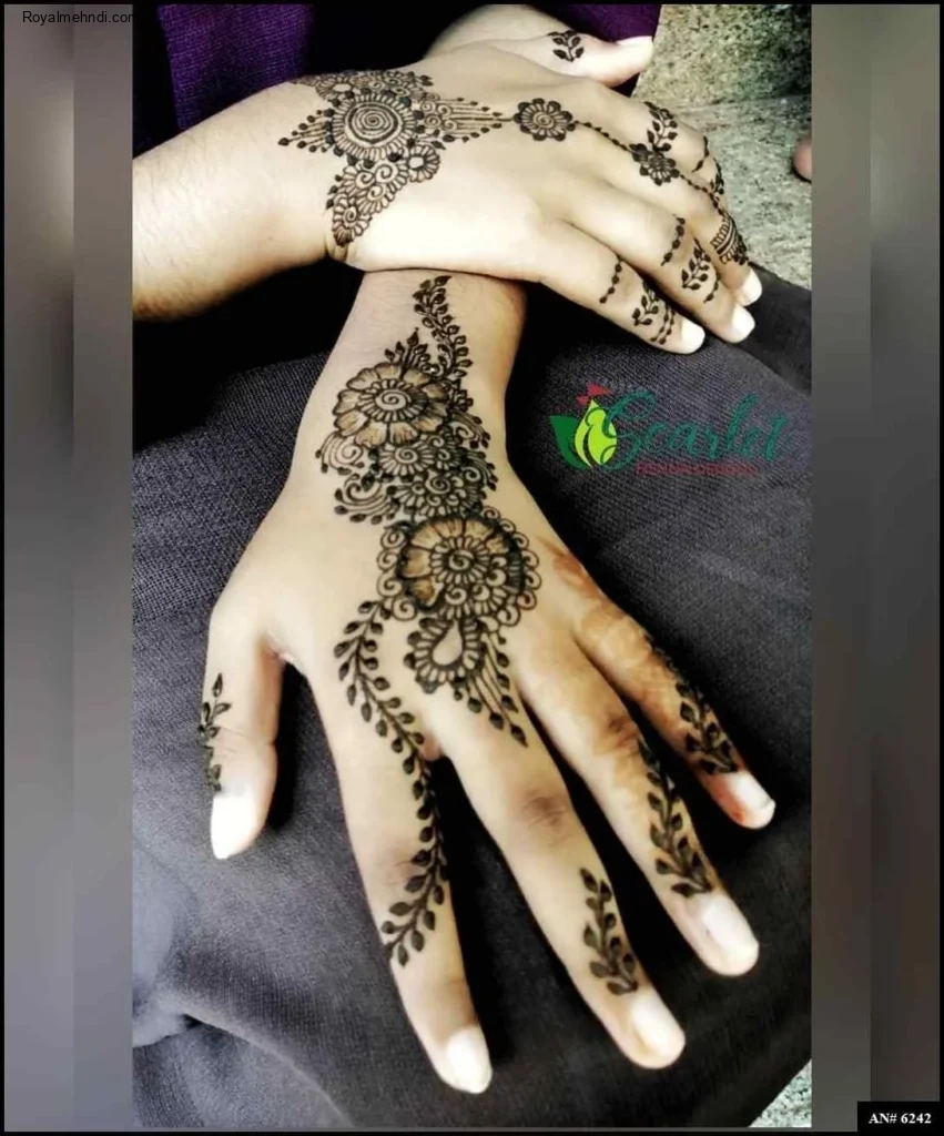 arabic back hand mehndi design
