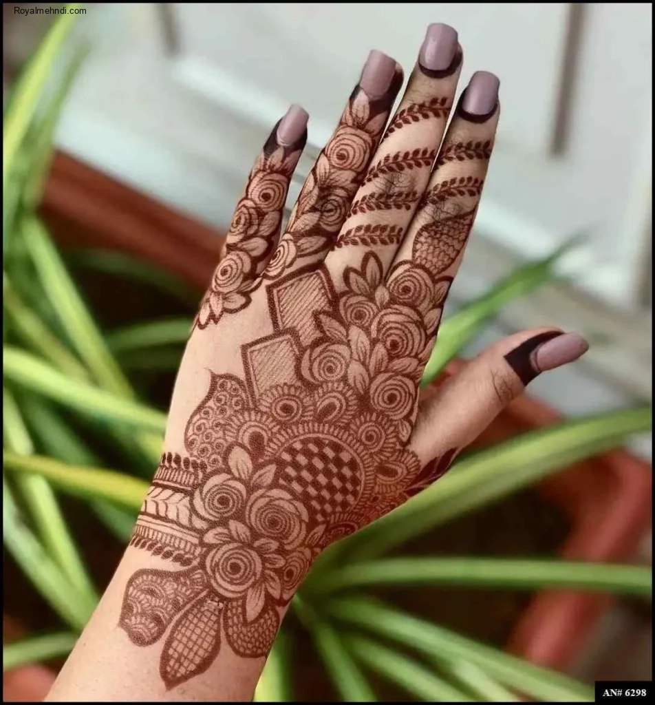 easy arabic mehndi design back hand