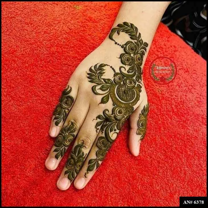 easy arabic mehndi design back hand