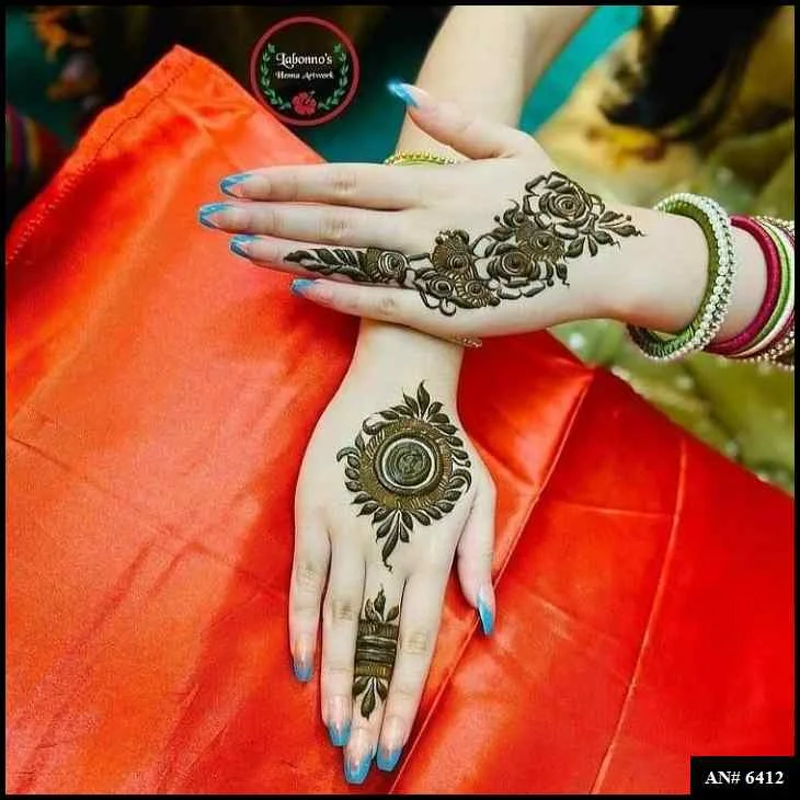 mehndi design back hand arabic