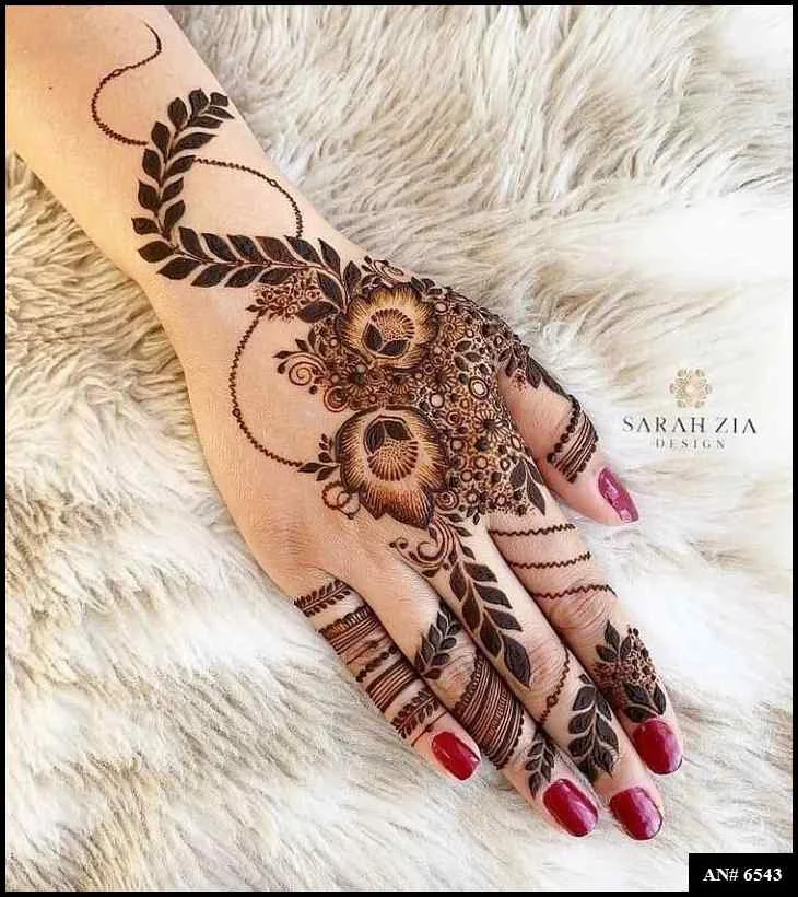 back hand arabic mehndi design