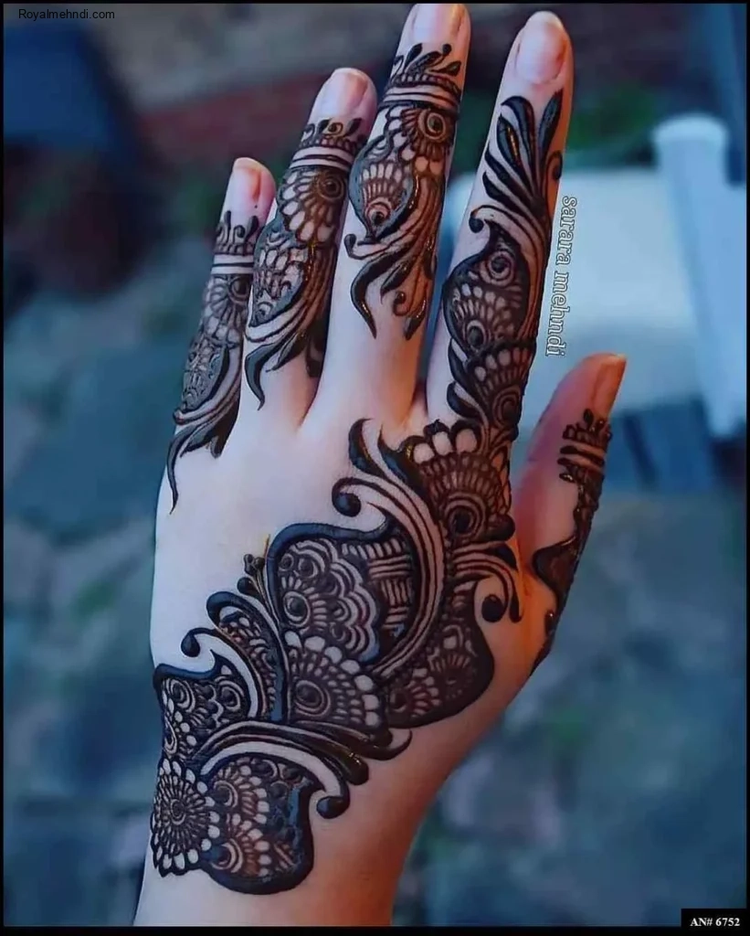 easy arabic mehndi design back hand