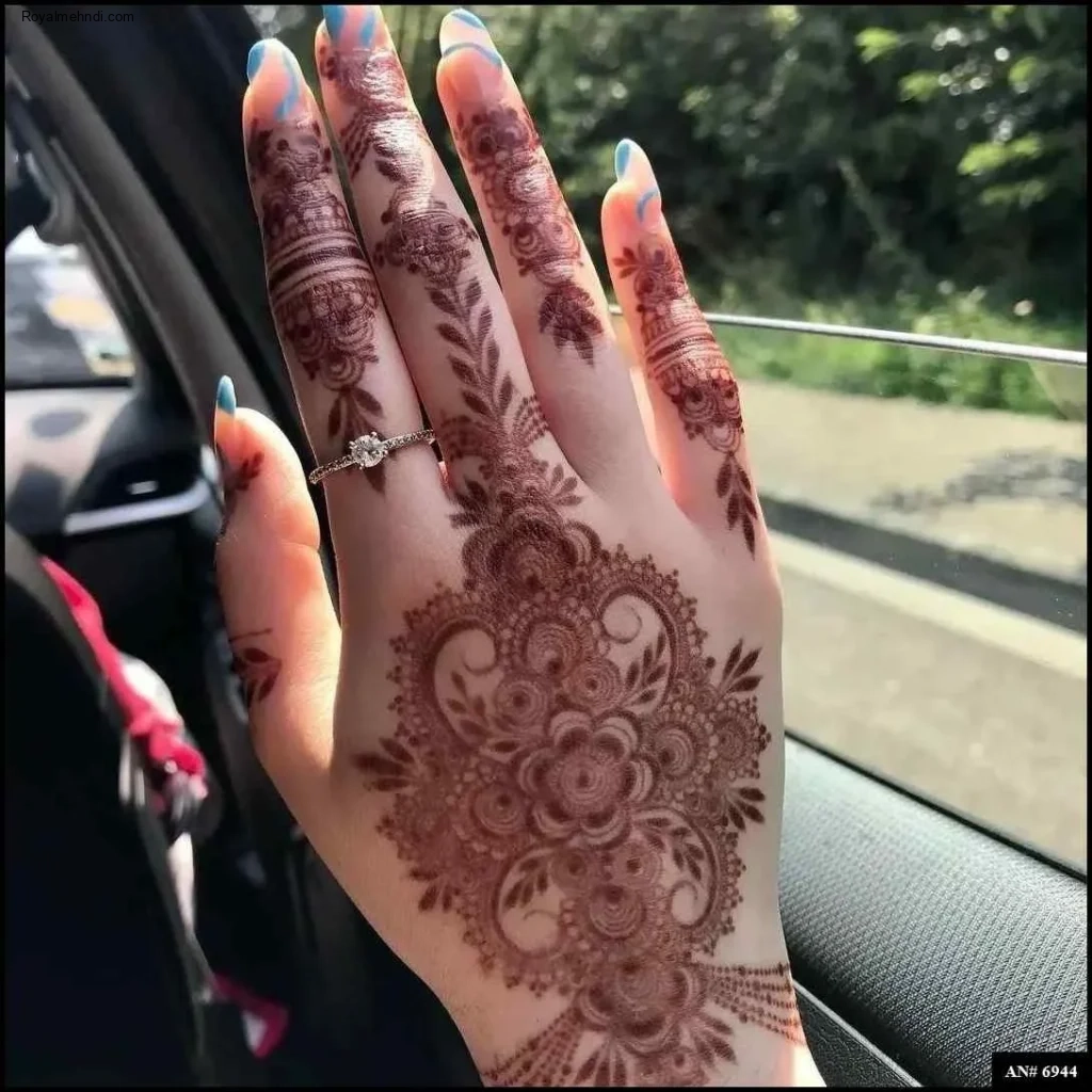 easy arabic mehndi design back hand