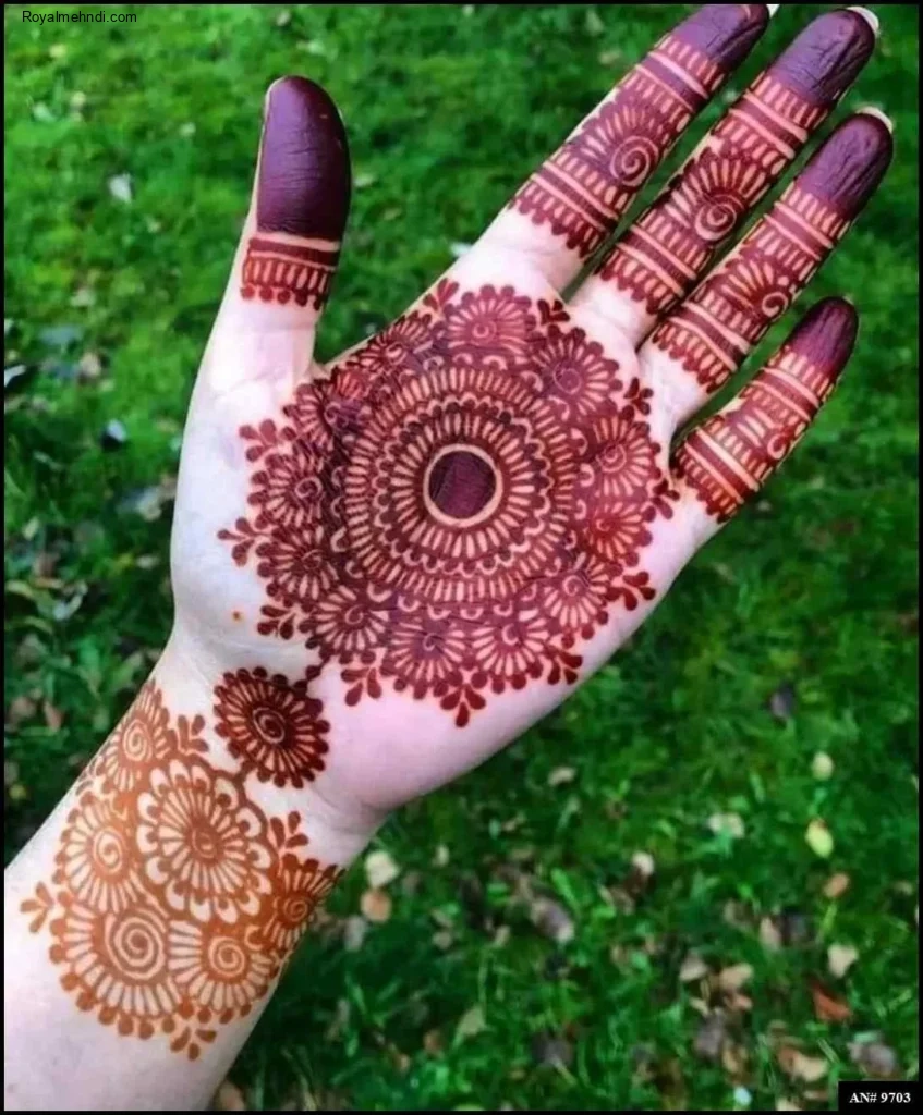 arabic back hand mehndi design