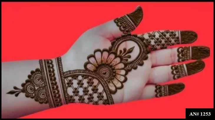 simple arabic mehndi design back hand
