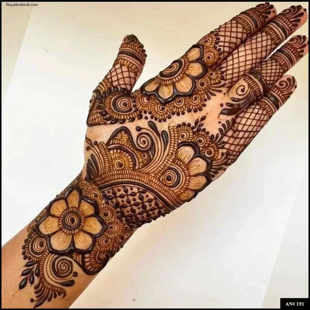 arabic back hand mehndi design