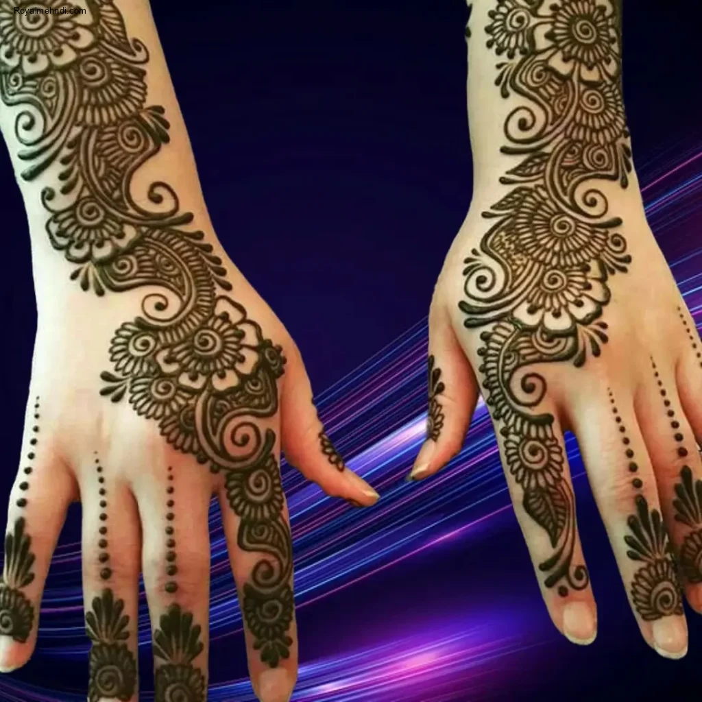 mehndi design simple back hand
