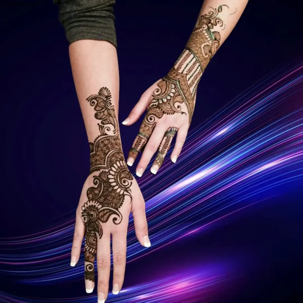 mehndi design back hand simple