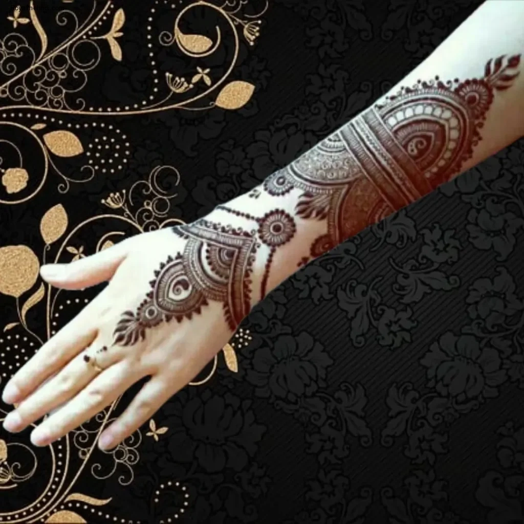 mehndi design back hand simple