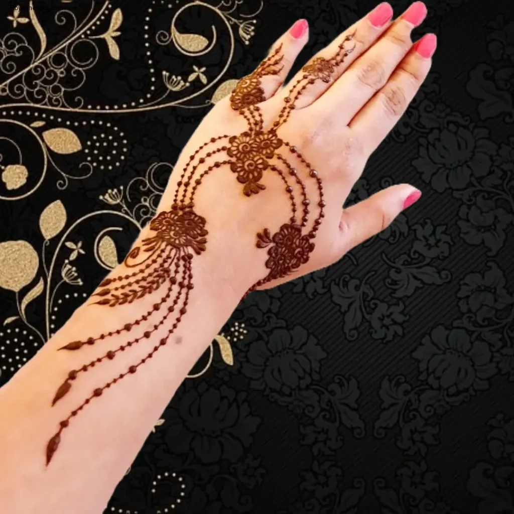 mehndi design back hand simple
