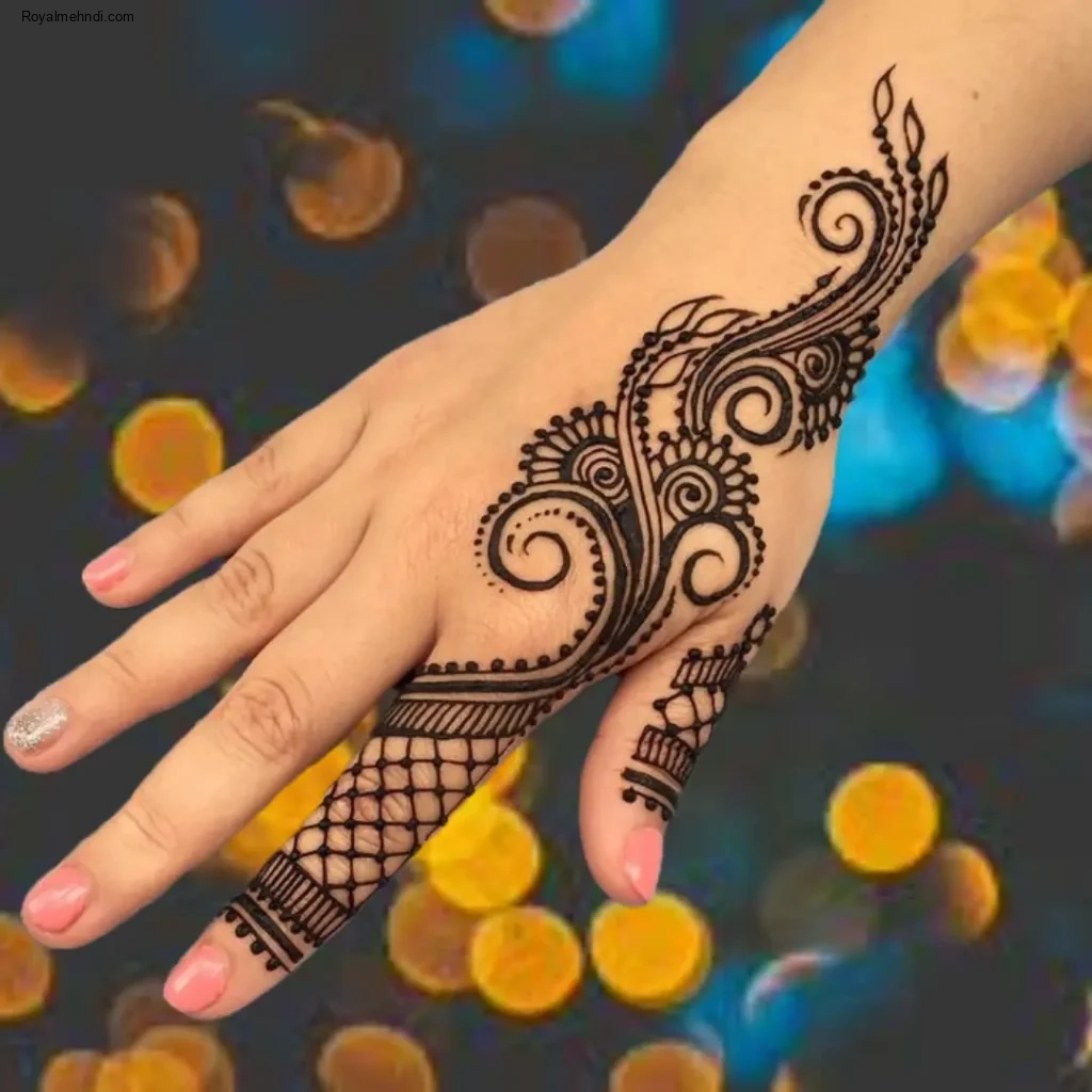 back mehndi design easy and beautiful