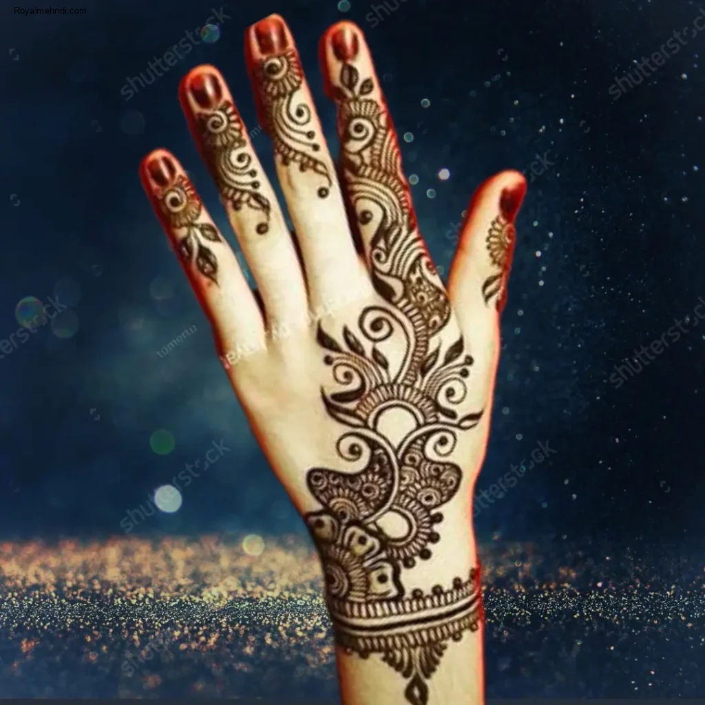 mehndi design back hand simple