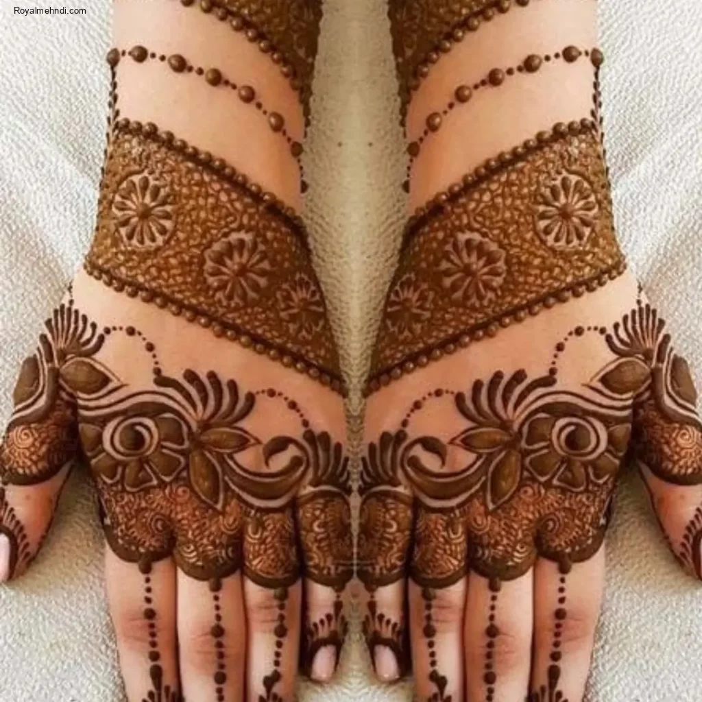mehndi design back hand 2024