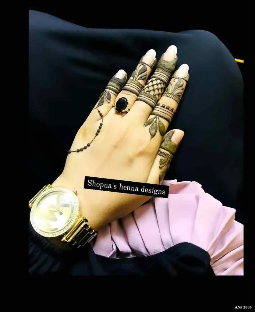 mehndi design back hand simple