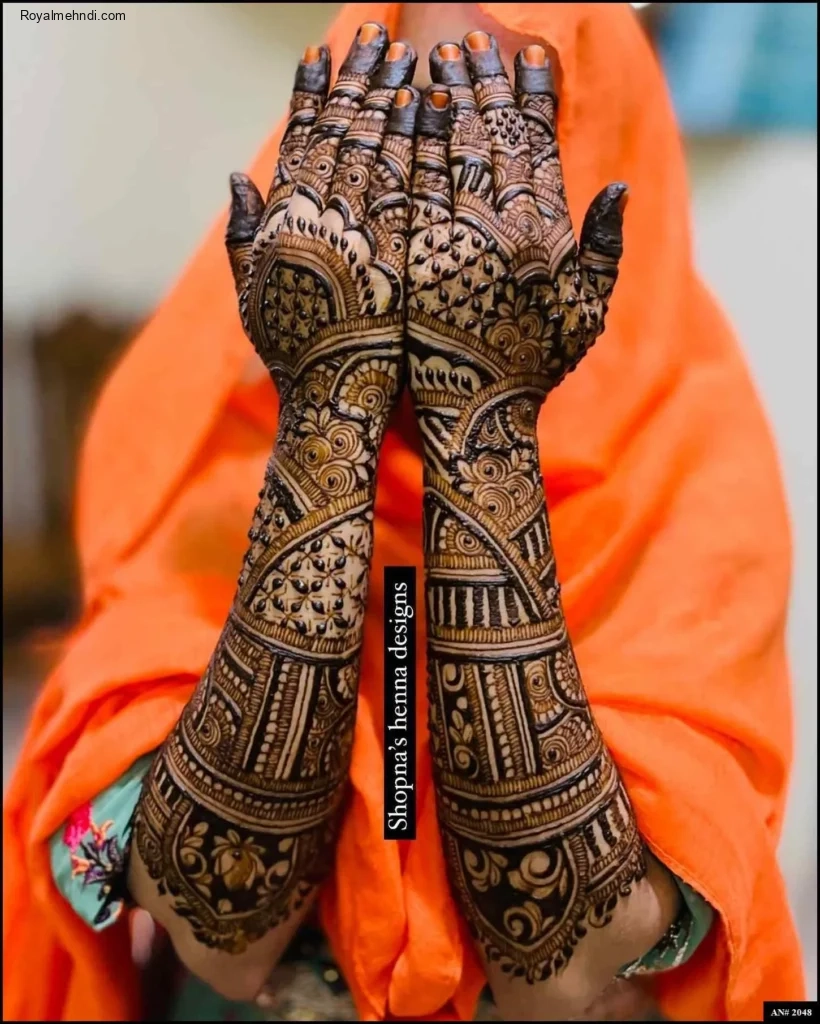 back hand mehndi design