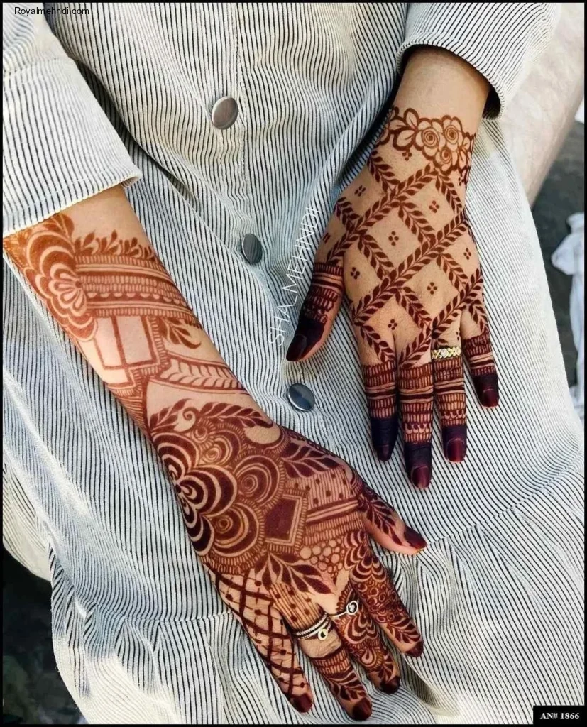 modern full hand mehndi designs