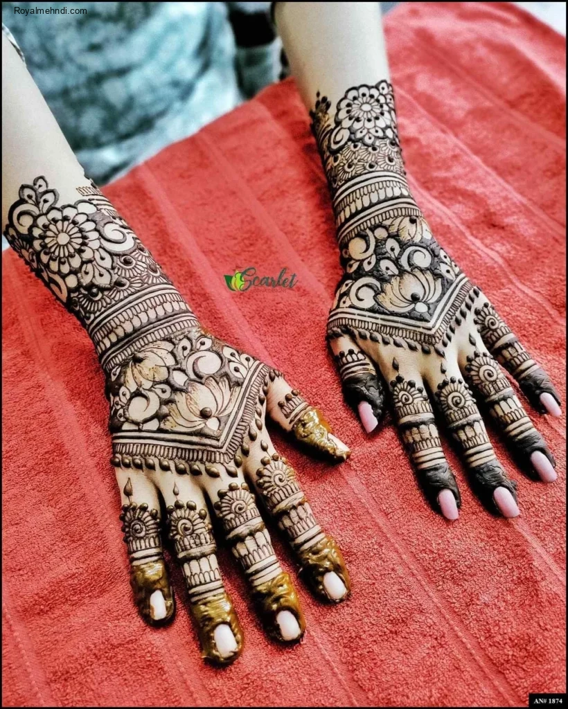 modern full hand mehndi designs