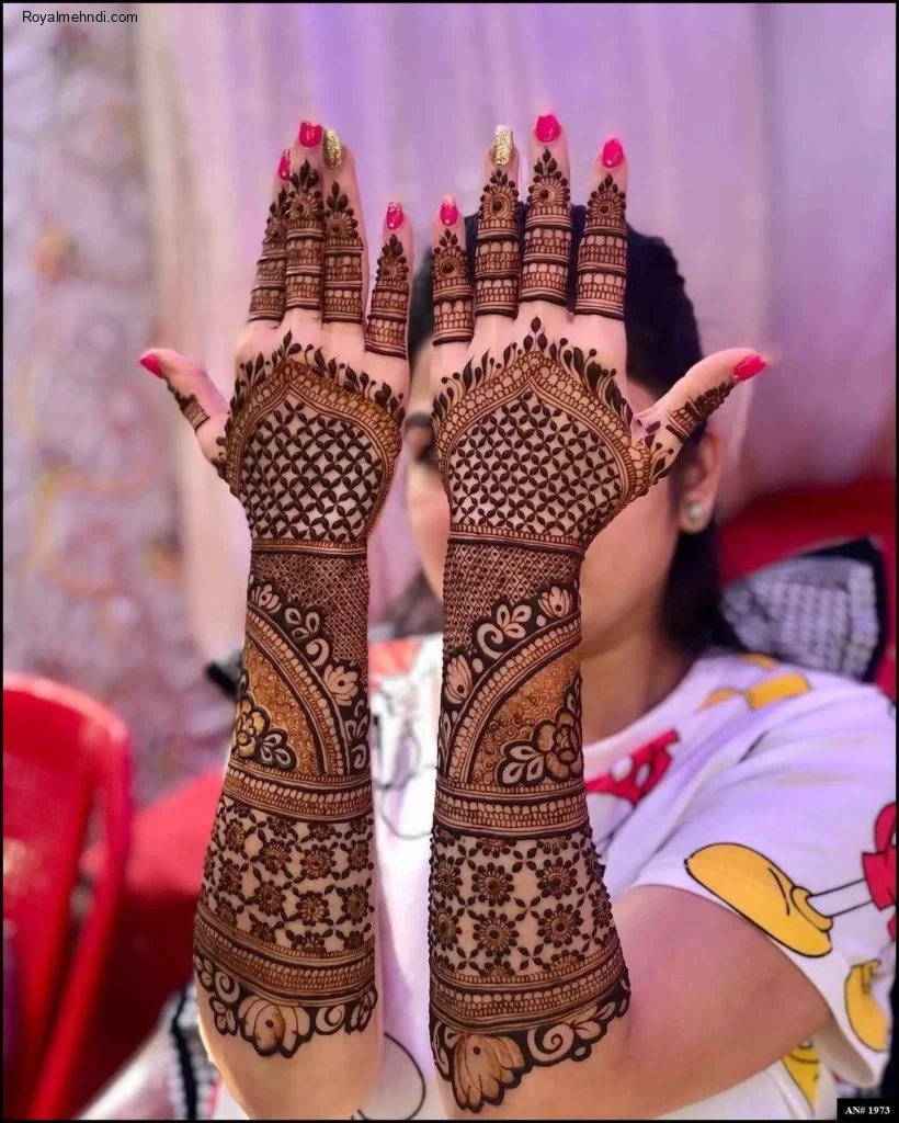 modern full hand mehndi designs