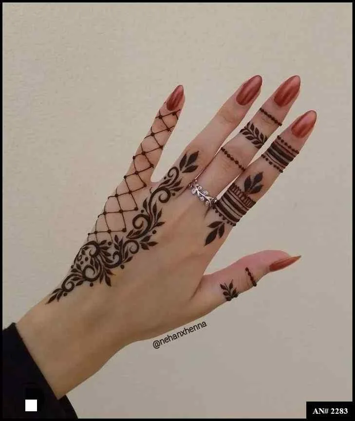 easy backhand mehndi designs