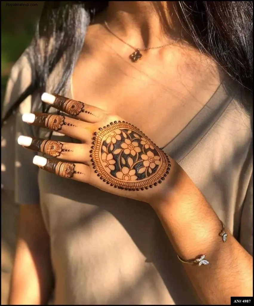 easy arabic mehndi design back hand