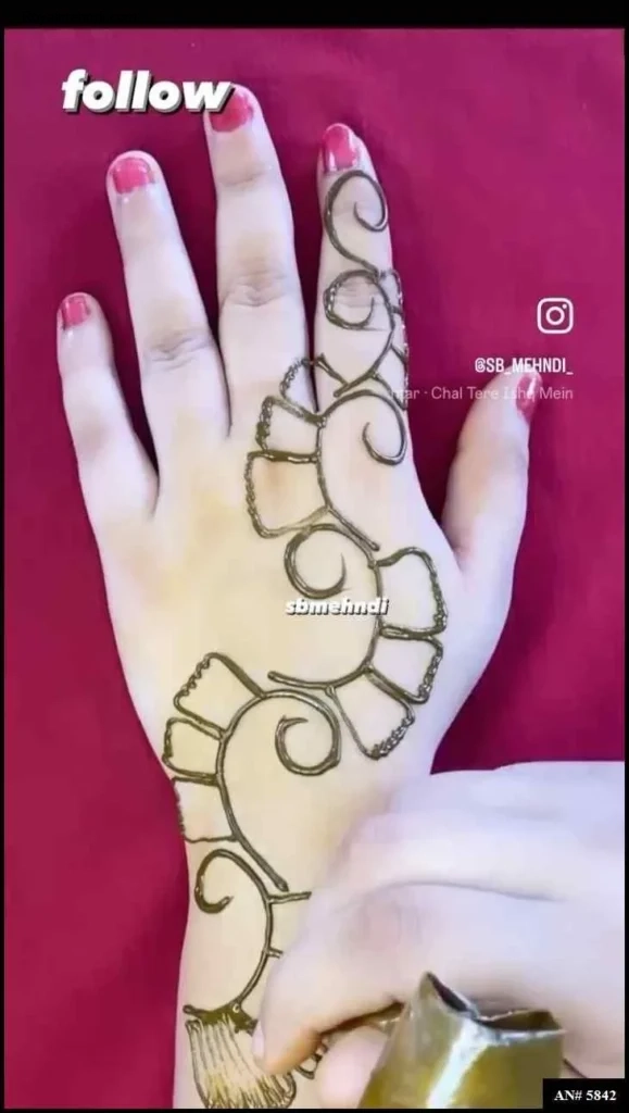 easy backhand mehndi designs