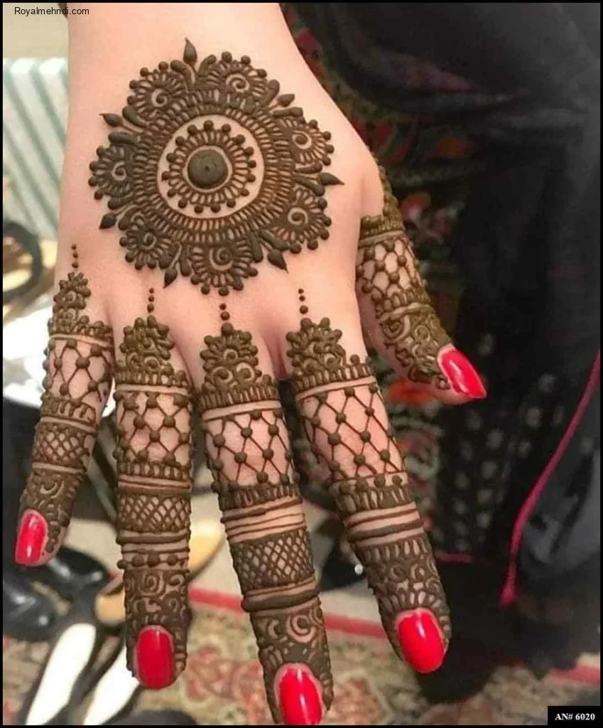 flower stylish back hand mehndi design